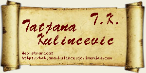 Tatjana Kulinčević vizit kartica